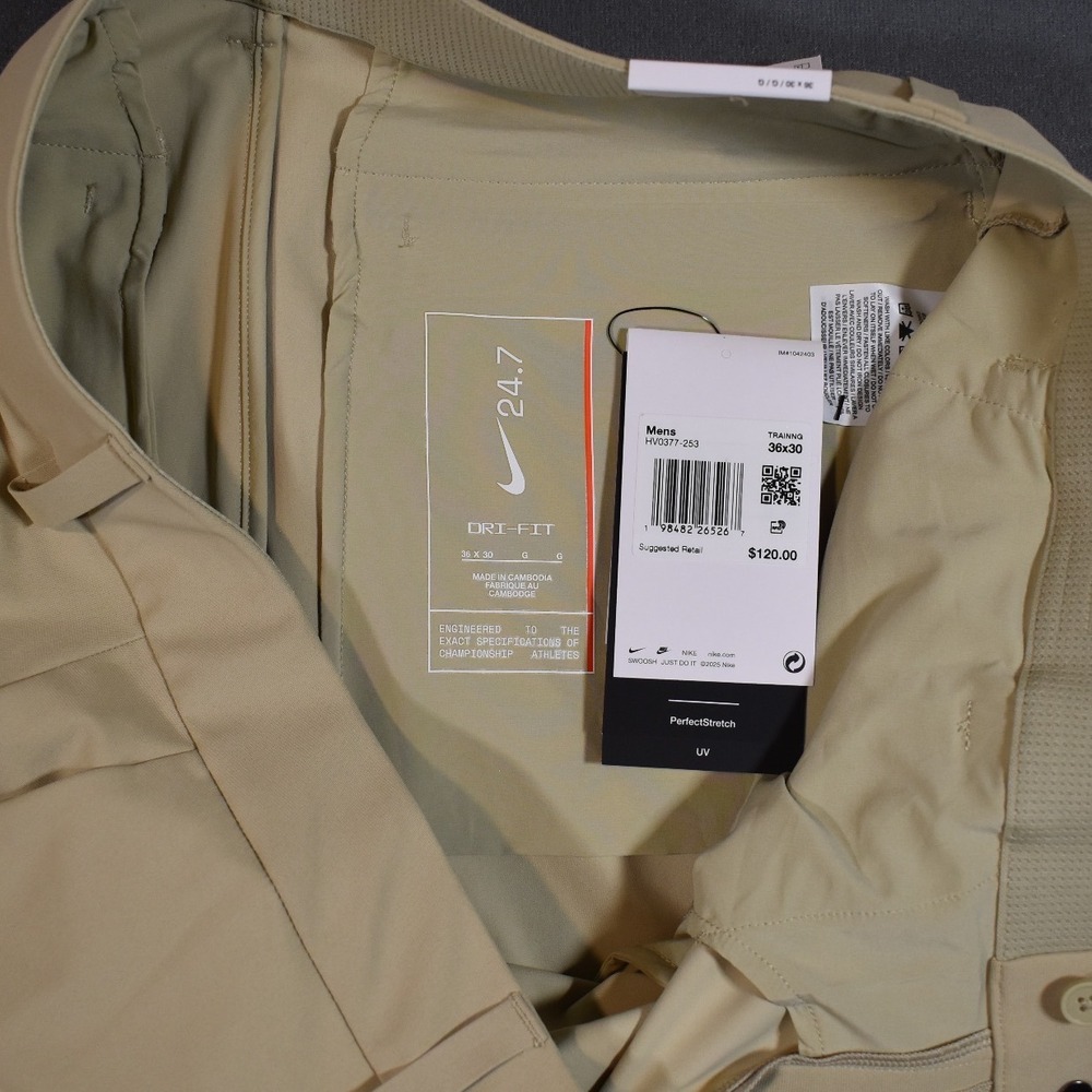 Nike 24.7 PerfectStretch Men's Dri-FIT UV Loose-Fit Utility Pants 36x30 Desert - Picture 6 of 9